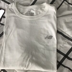 New Balance White Crew Neck Tee